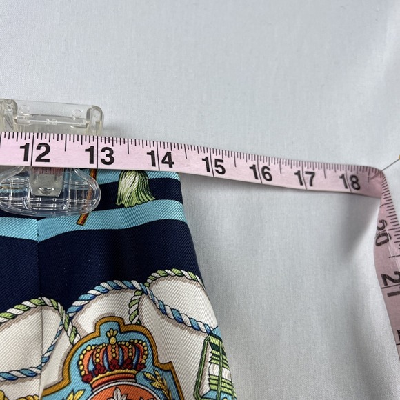 Talbots Nautical Wrap Skirt Womens 12p Petite Straight Pencil Silk Preppy - Picture 5 of 12